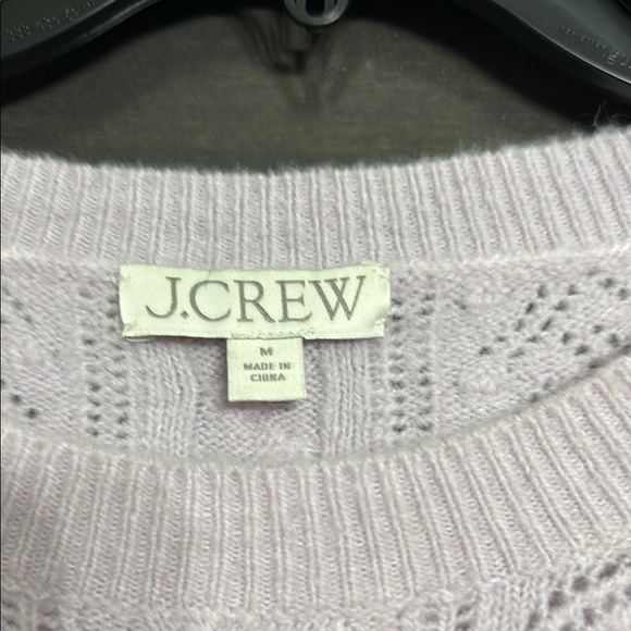 J. Crew Pink Crew wool blend Neck Sweater Size Medium - Picture 2 of 6
